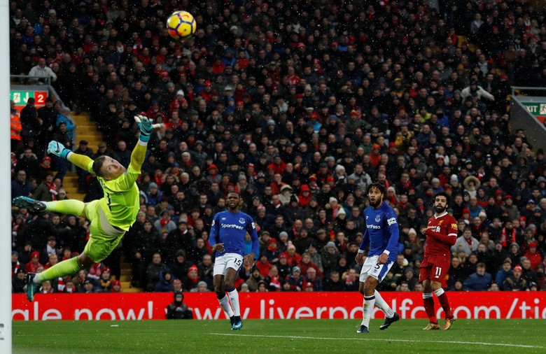 Gol Salah Bawa Liverpool Memimpin 1-0 atas Everton Gol Salah Bawa Liverpool Memimpin 1-0 atas Everton