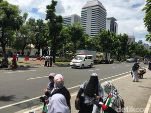 Aksi PKS di Depan Kedubes AS Selesai, Lalin Kembali Dibuka