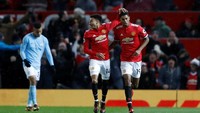 Namun, keunggulan itu tidak bertahan lama. MU mampu menyamakan kedudukan menjadi 1-1, setelah Marcus Rashford menciptakan gol balasan di menit-menit akhir babak pertama. (Foto: Carl Recine/Action Images via Reuters)