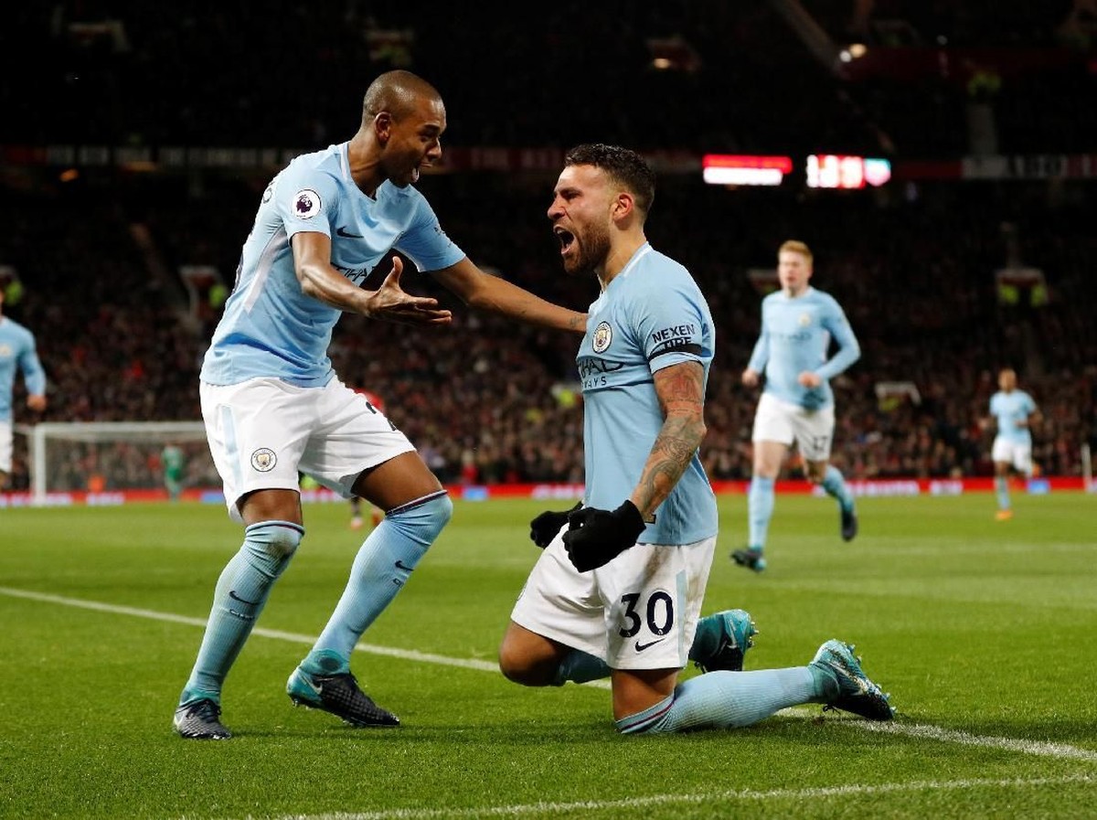 Para pemain Manchester City diingatkan tak meremehkan Basel (Foto: Darren Staples/Reuters)