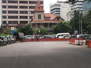 Ada Aksi Bela Palestina di Monas, Kedubes AS Tutup Sementara Ada Aksi Bela Palestina di Monas, Kedubes AS Tutup Sementara