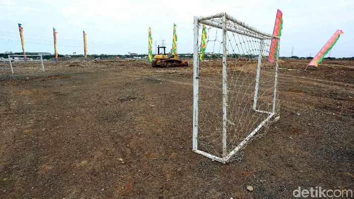 Stadion BMW sudah rata, namun pengerjaan dimulai April 2019. (Rengga Sancaya/detikSport) Stadion BMW sudah rata, namun pengerjaan dimulai April 2019. (Rengga Sancaya/detikSport)