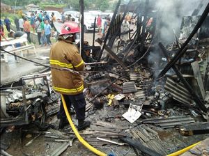 Gas Bocor, 5 Warung Ludes Terbakar di Cibadak Sukabumi