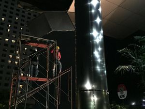 Tengah Malam, Plafon Gedung KPK yang Jebol Baru Dibenahi
