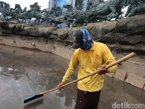 Bakal Direnovasi, Kolam Patung Kuda Dikeringkan
