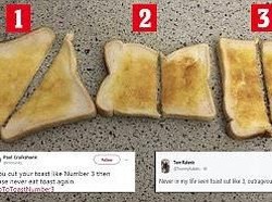 Netizen Berdebat Sengit Soal Bentuk Potongan Roti Panggang