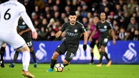 Bertandang ke Liberty Stadium, Kamis (14/12/2017) dinihari WIB, City kembali diperkuat Sergio Aguero yang tak bermain di derby Manchester akhir pekan lalu. (Foto: Rebecca Naden/REUTERS)