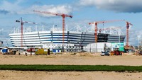 Kaliningrad Stadium adalah salah satu dari empat stadion yang baru dibangun jelang Piala Dunia 2018. Kapasitas stadion adalah 35.212 penonton (Foto: Getty Images)