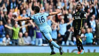 Skor persis sama hadir pada laga 17 Oktober 2014, bedanya City yang menang 4-1 saat menjamu Spurs. Empat gol Aguero untuk City cuma bisa dibalas lewat sebiji gol Christian Eriksen buat Spurs. (Foto: Shaun Botterill/Getty Images)