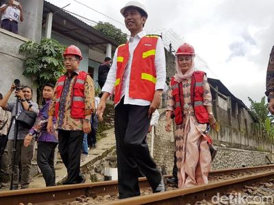 Semringah, Jokowi Cek Lokasi Proyek Jalur Ganda KA Bogor-Sukabumi
