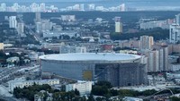 Ekaterinburg Arena mengalami pemugaran untuk Piala Dunia 2018 dengan kapasitas 35.696 tempat duduk (Sandra Montanez/Getty Images)