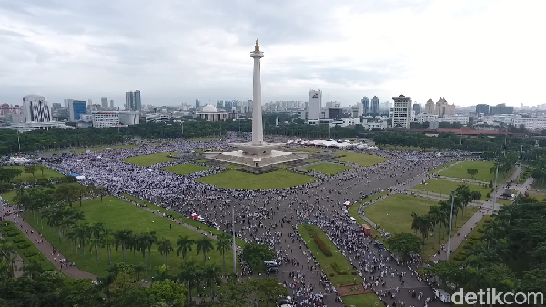 Penampakan Massa Aksi Bela Palestina dari Jepretan Drone