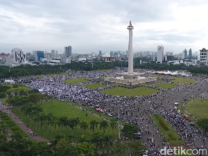 Penampakan Massa Aksi Bela Palestina dari Jepretan Drone