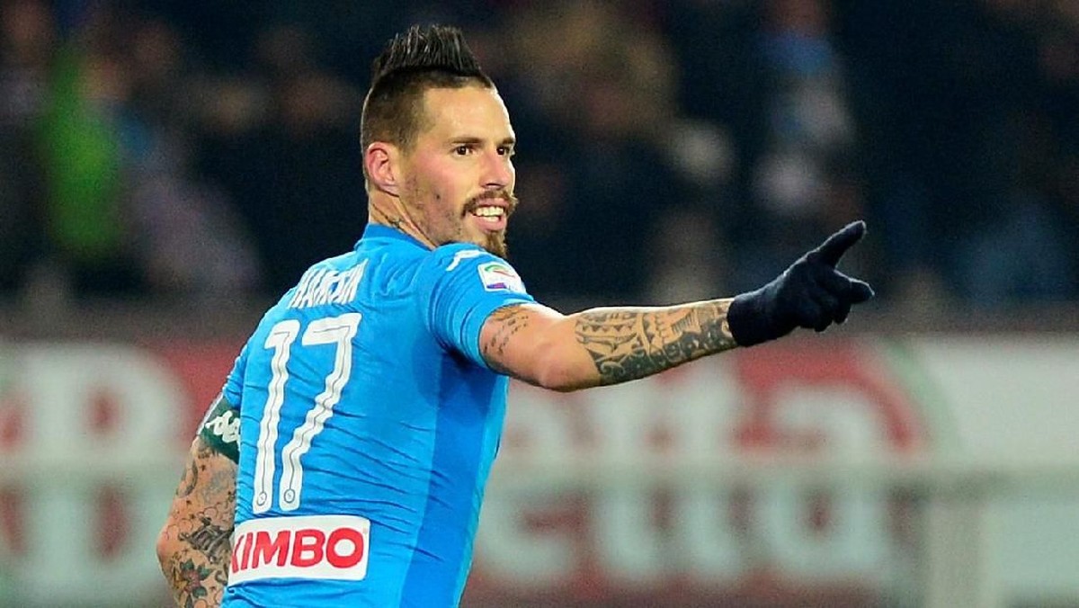 Marek Hamsik berhasil menyamai rekor gol Diego Maradona di Napoli. (Foto: Massimo Pinca/Reuters)