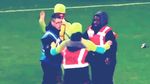 Foto: Serbuan Kura-kura Ninja dalam Perayaan Gol PSG
