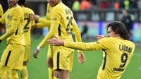 Edinson Cavani sudah mencetak 52 gol dari 61 penampilan untuk Uruguay dan Paris Saint-Germain di tahun 2017. Di sisa tahun, PSG tinggal memiliki satu laga sisa menghadapi Caen pada tengah pekan. (Foto: JEAN-FRANCOIS MONIER/AFP PHOTO)