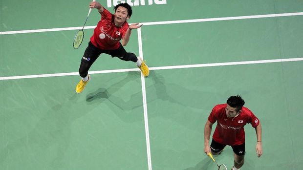Takeshi Kamura/Keigo Sonoda mampu mengimbangi kecepatan Kevin Sanjaya/Marcus Fernaldi Gideon.