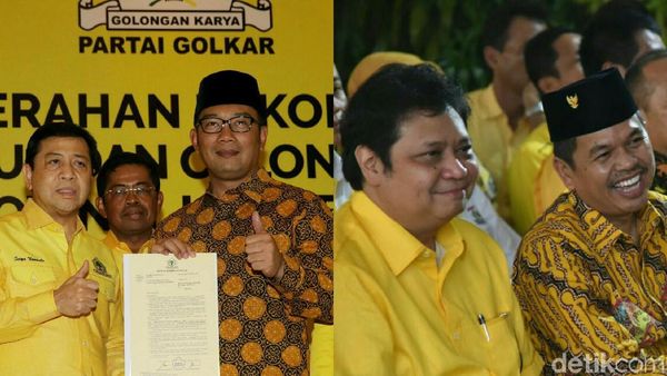 Melihat Lagi Kemesraan Novanto-Ridwan Kamil vs Airlangga-Dedi Mulyadi