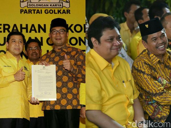 Melihat Lagi Kemesraan Novanto-Ridwan Kamil vs Airlangga-Dedi Mulyadi