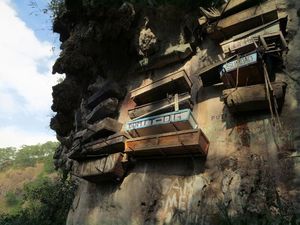 Foto: Kuburan Gantung di Tebing Filipina Foto: Kuburan Gantung di Tebing Filipina