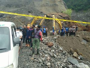 Pasca Longsor, Polisi Magelang Hentikan Sementara Penambangan Pasir
