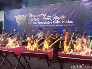 9,2 Juta Batang Rokok Ilegal di Kudus Dimusnahkan Bea Cukai
