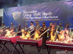 9,2 Juta Batang Rokok Ilegal di Kudus Dimusnahkan Bea Cukai