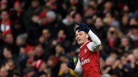 Kelangsungan karier Mesut Oezil di Arsenal juga terus jadi tanda tanya mengingat kontraknya, seperti Alexis Sanchez, akan habis musim panas depan. Manchester United dan Barcelona diduga jadi peminat kuat dirinya. (Foto: Tony OBrien/Action Images via Reuters)
