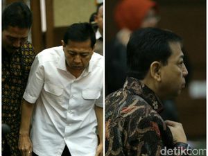 Beda Ekspresi Novanto-Istri Saat Sidang Dakwaan dan Eksepsi