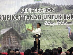 Jokowi Ungkap Alasan Sertifikat Tanah Papua Barat Sulit Terbit