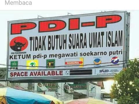 Unggahan 'baliho' hoax soal PDIP di Facebook Rin