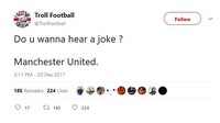 Warganet langsung ramai mengolok-olok skuat besutan Jose Mourinho ini. (Foto: Screenshot Twitter)