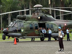 Helikopter TNI Hilir Mudik di Langit Jakarta Jelang Pelantikan Presiden