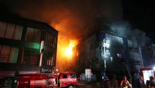 Foto: Kebakaran di Fitness Center Korsel, 16 Orang Tewas