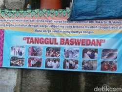 Warga Jati Padang Potong Tumpeng, Syukuran Tanggul Baswedan