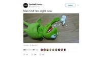Boleh jadi fans MU stres bukan main usai dikalahkan Bristol. Sebab tiga tim top lainnya yakni Manchester City, Arsenal, dan Chelsea sukses lolos. (Foto: Screenshot Twitter)