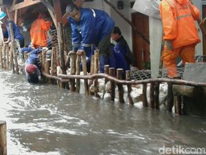 Tanggul Masih Diperbaiki, Warga Jati Padang Kebanjiran Lagi Tanggul Masih Diperbaiki, Warga Jati Padang Kebanjiran Lagi