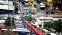 Before-After Jalan Depan Stasiun Tanah Abang yang Ditata Anies