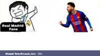 Lionel Messi dianggap menjadi titik lemah Madrid. Seperti kryptonite. (Foto: dok. Twitter)