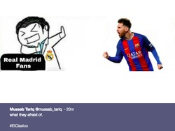 Lionel Messi dianggap menjadi titik lemah Madrid. Seperti kryptonite. (Foto: dok. Twitter)