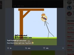 Rasa frustrasi para pendukung Madrid sampai digambarkan ingin bunuh diri (Foto: dok.Twitter)