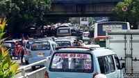 Foto: Begini Kemacetan di Depan Blok G Tanah Abang