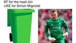 Foto: Usai Arsenal vs Liverpool, Simon Mignolet Habis Diolok-olok