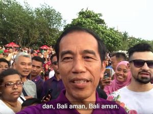 Nge-Vlog di Bali, Jokowi: Pantai Kuta Ramai Sekali