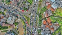 Foto: Kemacetan Lalin di Puncak Dilihat dari Langit