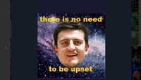 Harry Maguire merupakan aktor utama batalnya kemenangan MU. Meme tak perlu marah-marah ini ditujukan untuk pendukung Setan Merah. (Foto: dok.Twitter)