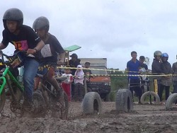 Isi Waktu Libur, Pelajar di Pangkalpinang Ikuti Lomba Sepeda Mini Cross