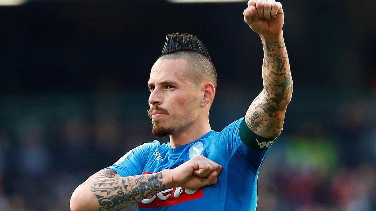 Pemain Napoli, Marek Hamsik. (Foto: Ciro De Luca/Reuters)