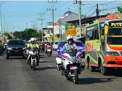 Kakorlantas Pantau Arus Mudik Natal dan Tahun Baru Pakai Moge BMW