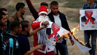 Santa Claus-pun Demo Bela Palestina